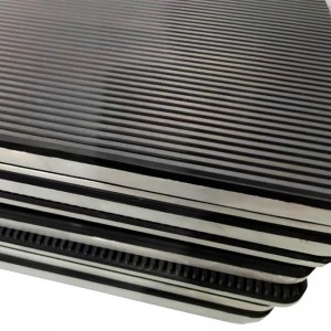 Pláta rubair clampála cóimhiotal alúmanaim dubh forklift